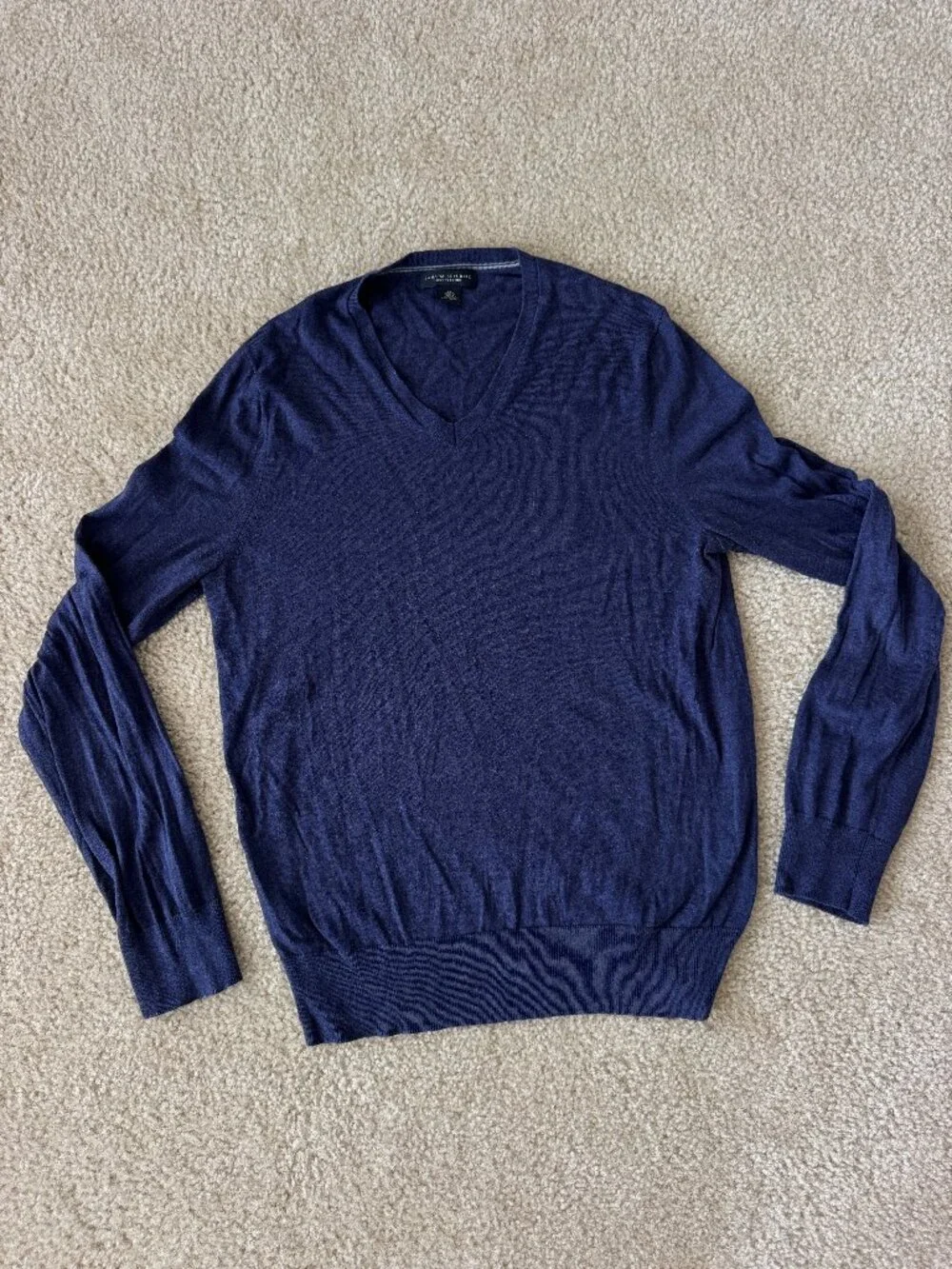 Banana Republic Luxury Blend Silk Cashmere V-Neck Sweater Men’s M Navy